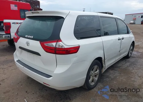 2017 Toyota Sienna L 7 Passenger z USA, uszkodzony, nr VIN 5TDZZ3DC4HS873164